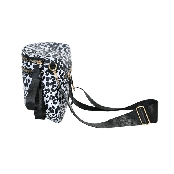 Large capacity leopard print crossbody bag