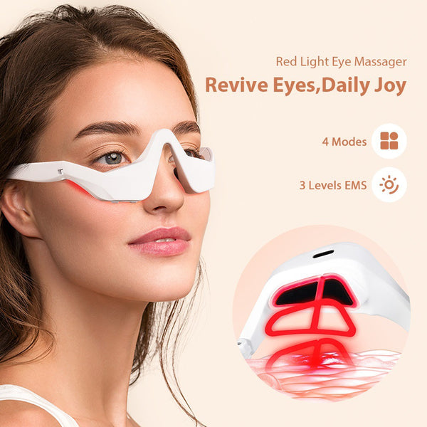 2-in-1 Red Light Therapy + EMS To Erase Eye Bags