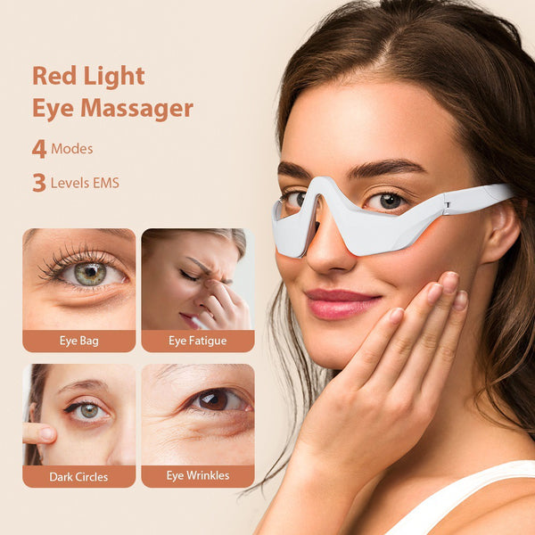 2-in-1 Red Light Therapy + EMS To Erase Eye Bags