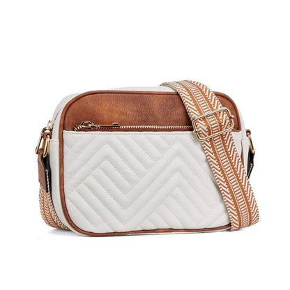 Retro Color-block Crossbody Bag