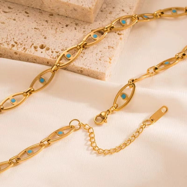Neo Pendant Necklace With Turquoise Enamel