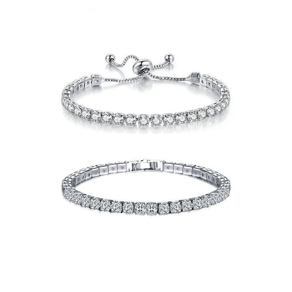 Single row full diamond bracelet