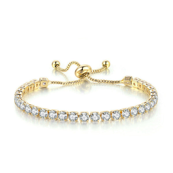 Single row full diamond bracelet